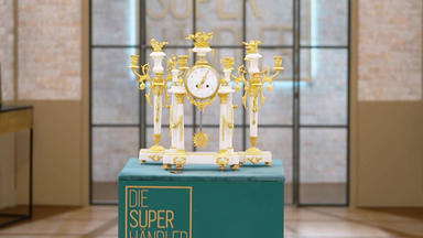 Die Superhändler - 4 Räume, 1 Deal - Cartier Santos Uhr \/ Marmor Pendule Kerzenständer \/ Art Déco Tischleuchte Mit Pfau