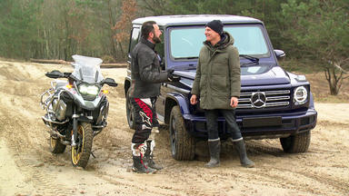 Grip - Das Motormagazin - Auto Vs. Motorrad - Mercedes G 350 D Vs. Bmw R 1250 Gs Adventure - Garage Brothers - Offroad-challen
